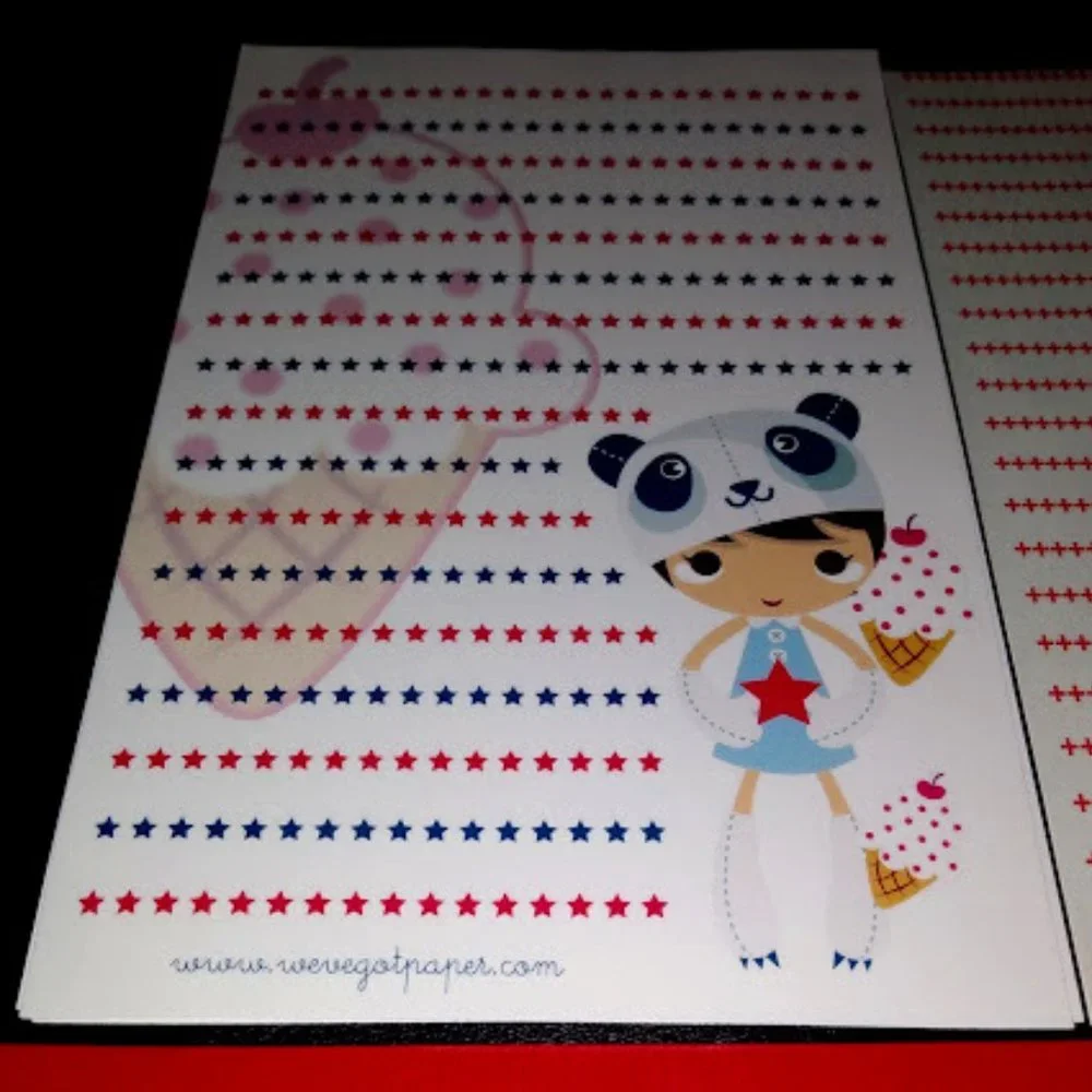 9pc CARTOON GIRL/GOTH DEVIL WOMAN WRITING PAPER/ENVELOPES + DYMO SHIPPING LABELS